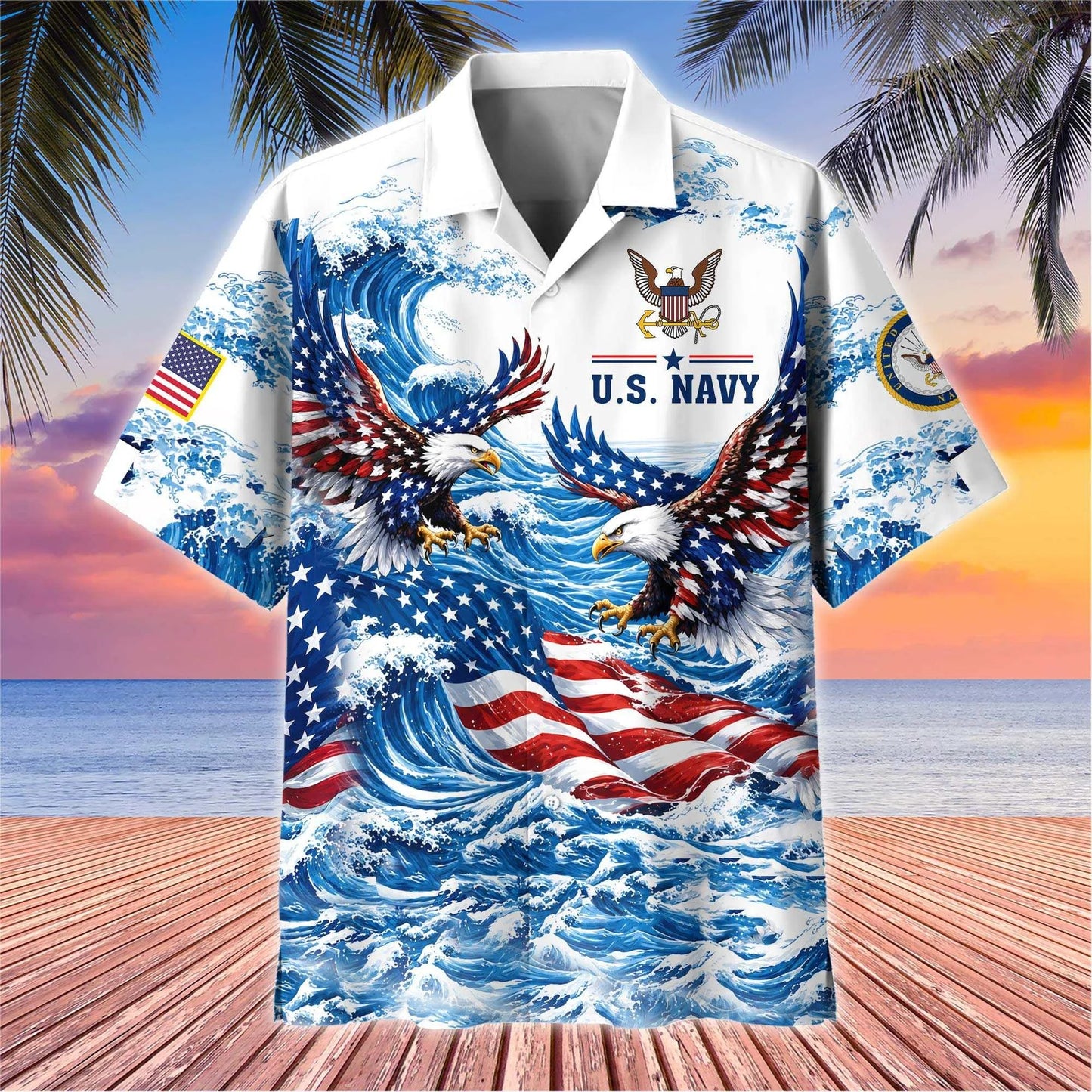 Premium US Veterans Hawaiian Shirt, Gifts For US Veterans, Gifts For Father's Day, Veterans Day.
