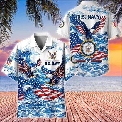 Premium US Veterans Hawaiian Shirt, Gifts For US Veterans, Gifts For Father's Day, Veterans Day.