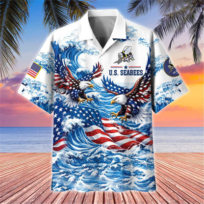 Premium US Veterans Hawaiian Shirt, Gifts For US Veterans, Gifts For Father's Day, Veterans Day.