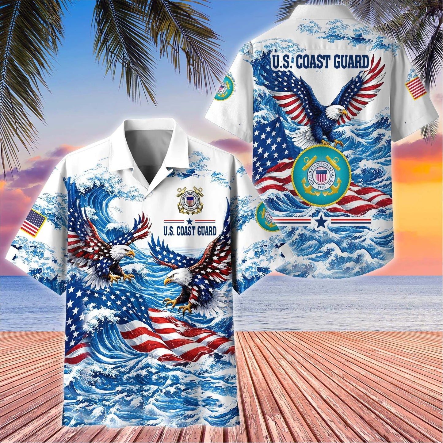 Premium US Veterans Hawaiian Shirt, Gifts For US Veterans, Gifts For Father's Day, Veterans Day.