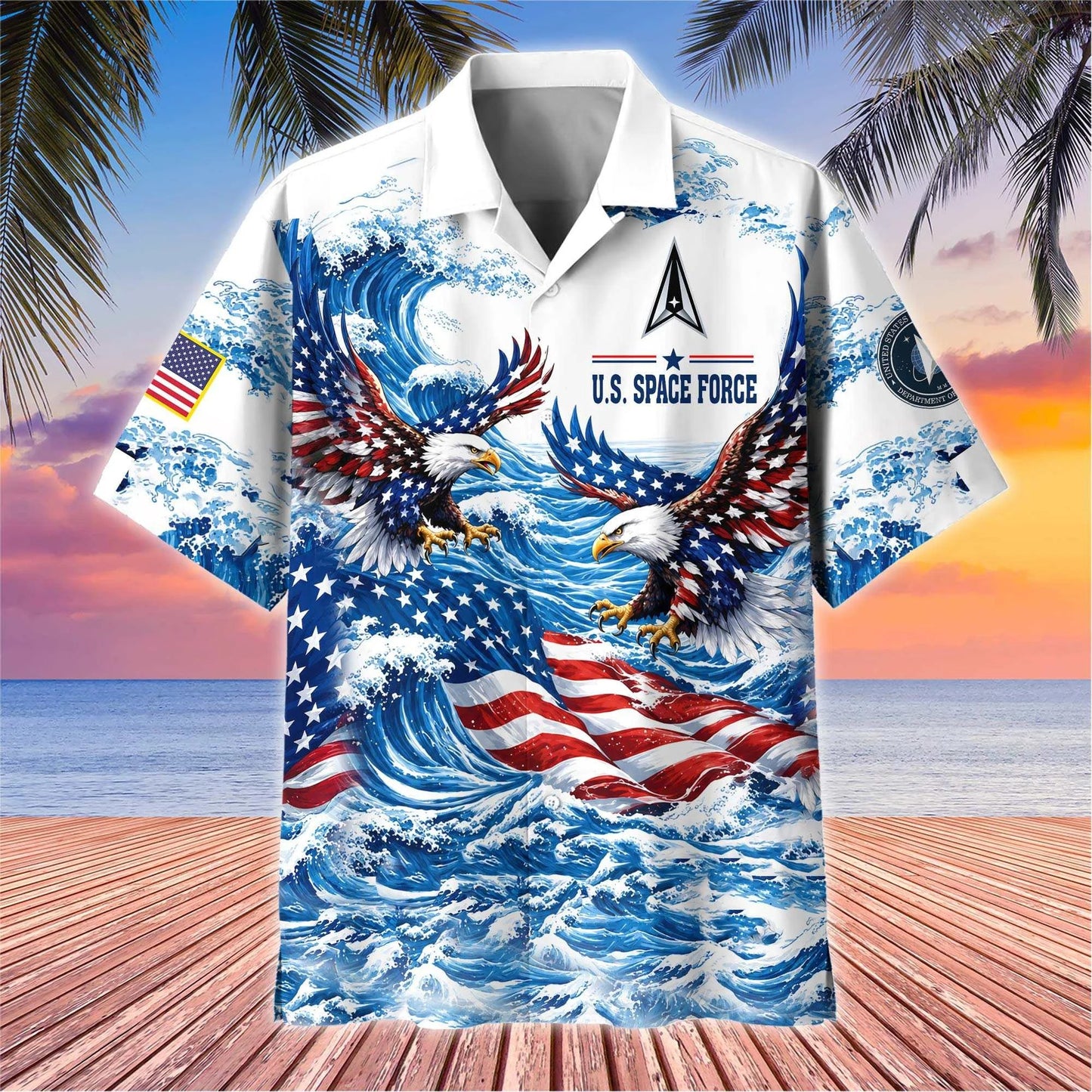Premium US Veterans Hawaiian Shirt, Gifts For US Veterans, Gifts For Father's Day, Veterans Day.