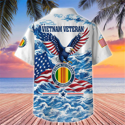 Premium US Veterans Hawaiian Shirt, Gifts For US Veterans, Gifts For Father's Day, Veterans Day.