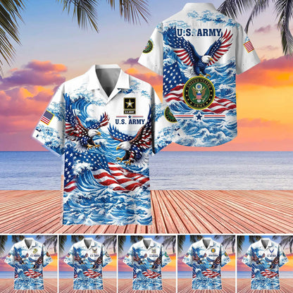Premium US Veterans Hawaiian Shirt, Gifts For US Veterans, Gifts For Father's Day, Veterans Day.